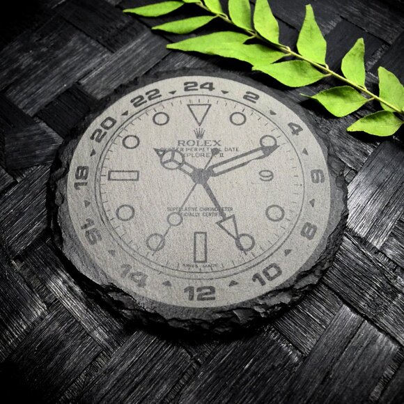 Rolex Explorer II 216570 White Dial Slate Coasters Set of 4 Polar Explorer - Picture 3 of 9